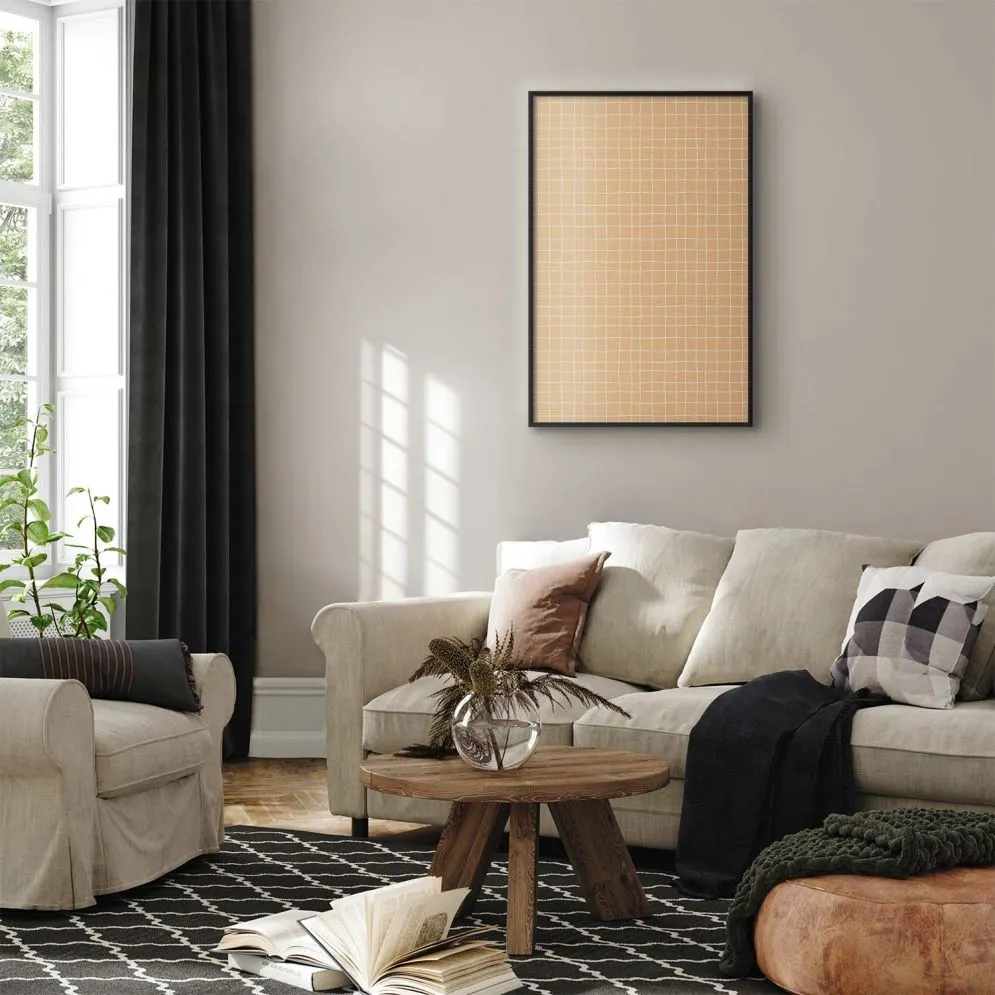 Plakat Linie i szum 21x30 cm z ramą czarną bez marginesu | MIRAT.
