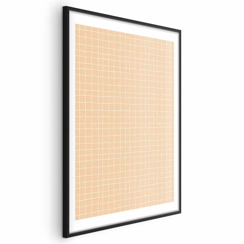 Plakat Linie i szum 21x30 cm z ramą czarną z marginesem | MIRAT.