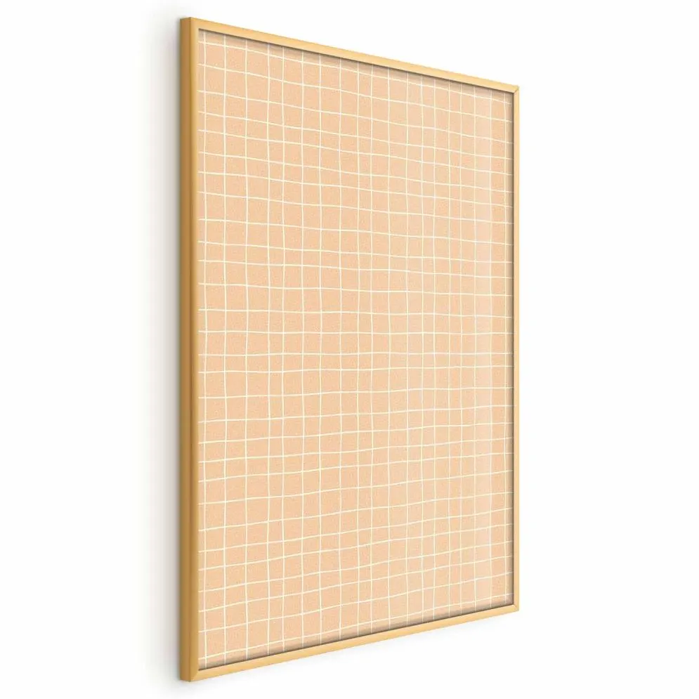 Plakat Linie i szum 21x30 cm z ramą złotą bez marginesu | MIRAT.