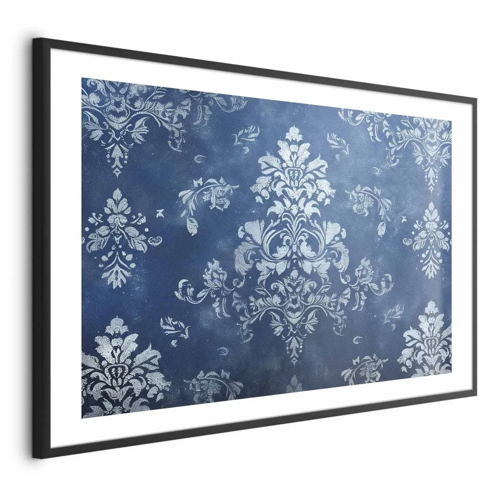 Plakat Retro ornament 60x40 cm z ramą czarną z marginesem | MIRAT.