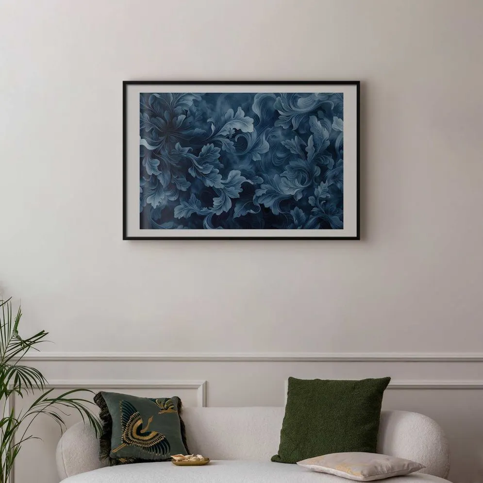 Plakat Abstrakcyjne ornamenty 60x40 cm z ramą czarną z marginesem | MIRAT.