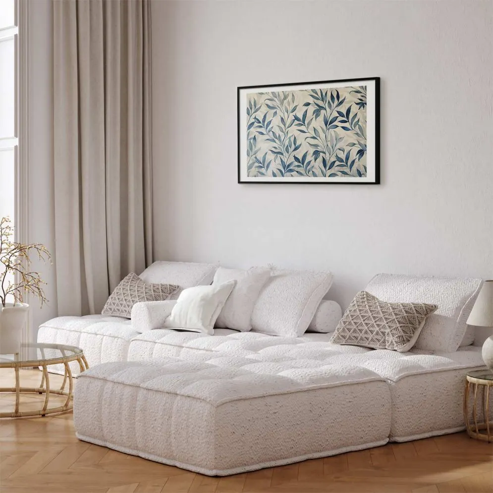 Plakat Motyw botaniczny 60x40 cm z ramą czarną z marginesem | MIRAT.