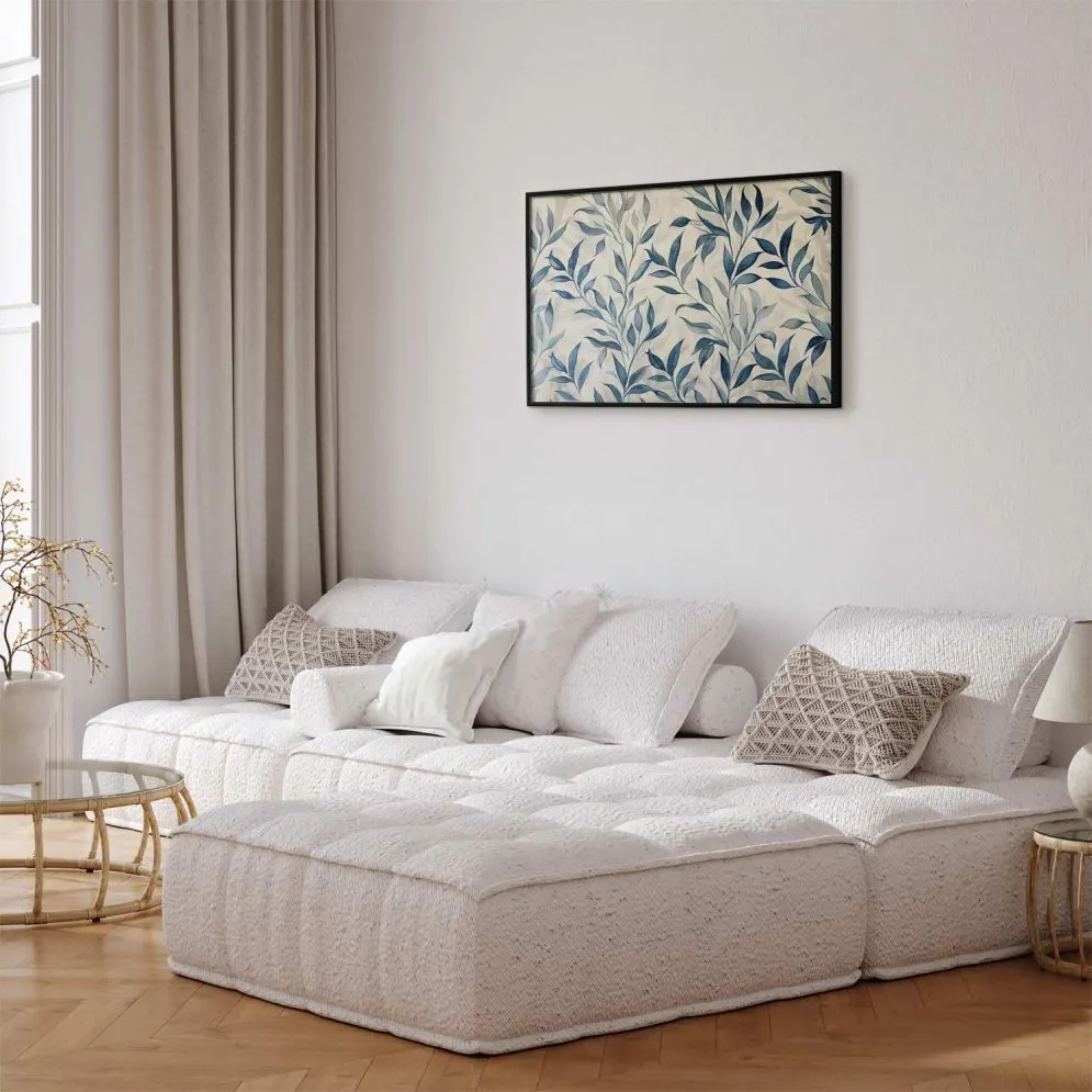 Plakat Motyw botaniczny 60x40 cm z ramą czarną bez marginesu | MIRAT.