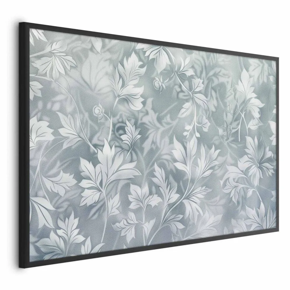 Plakat Przetarte wzory roślinne 60x40 cm z ramą czarną bez marginesu | MIRAT.