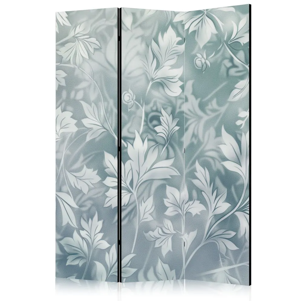 Parawan dwustronny Kwiaty 135x172 cm 3-częściowy czarny | MIRAT.