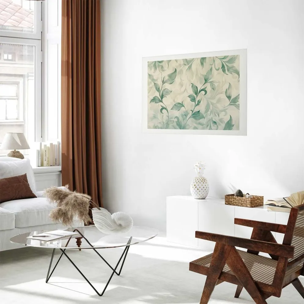 Plakat akwarelowe listki 60 x 40 cm bez ramy | MIRAT.  kolekcja f-H-10016-ao-a