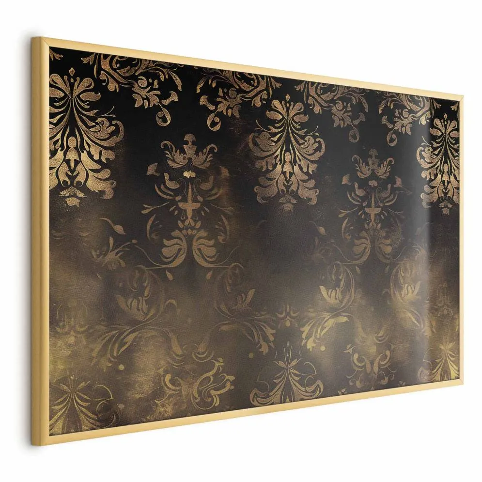 Plakat Barokowe wzory 30x21 cm z ramą złotą bez marginesu | MIRAT.