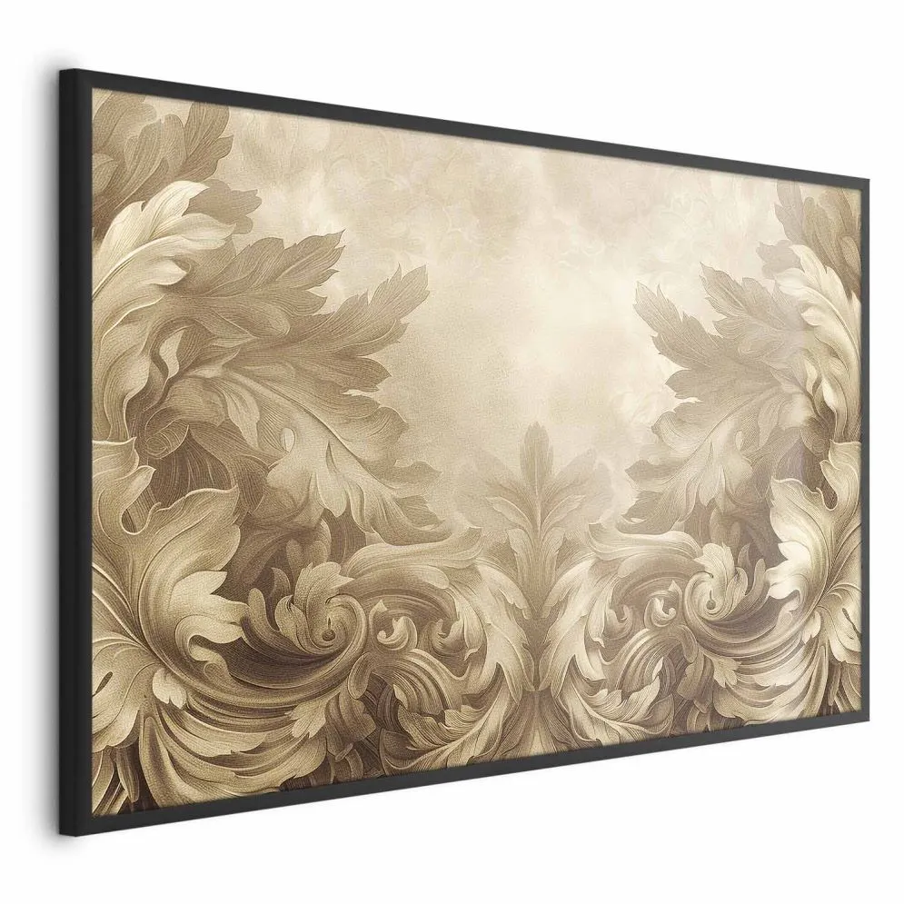 Plakat Rzeźbione ornamenty 42x29,7 cm z ramą czarną bez marginesu | MIRAT.
