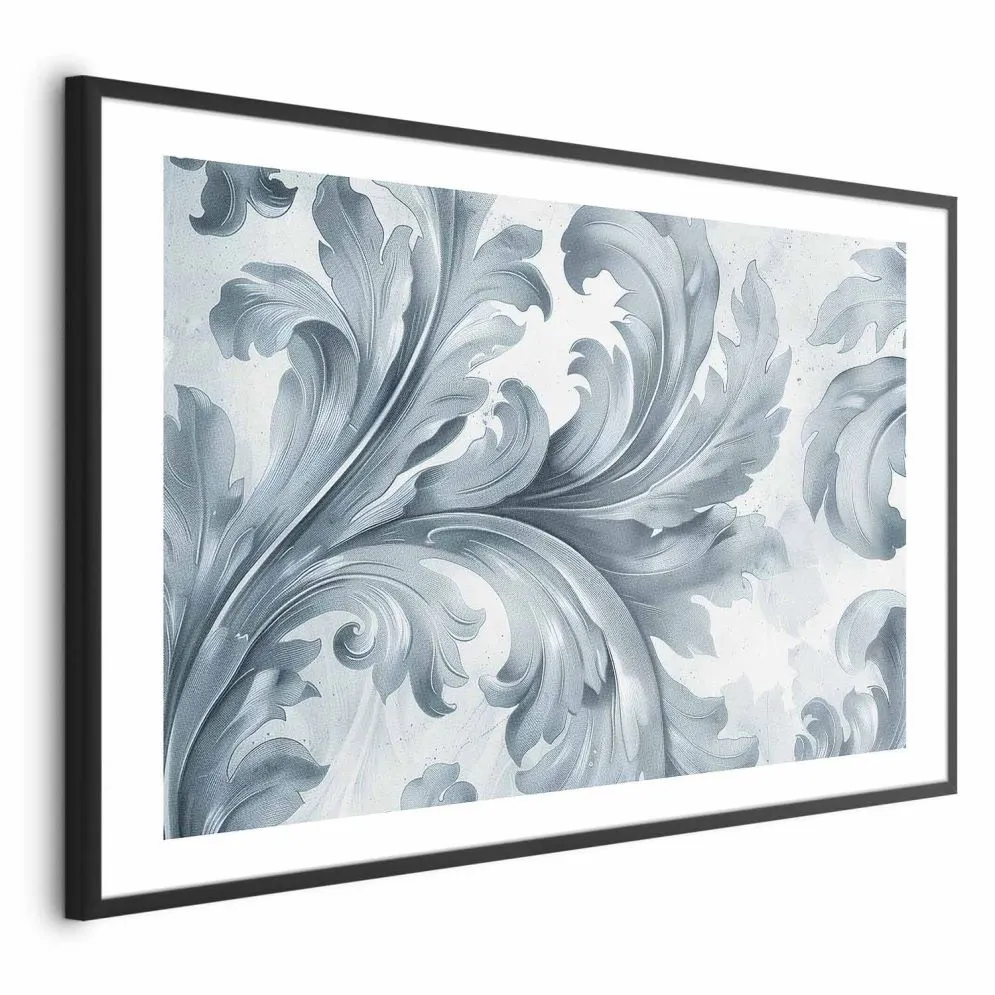 Plakat Kamienny ornament 90x60 cm z ramą czarną z marginesem | MIRAT.