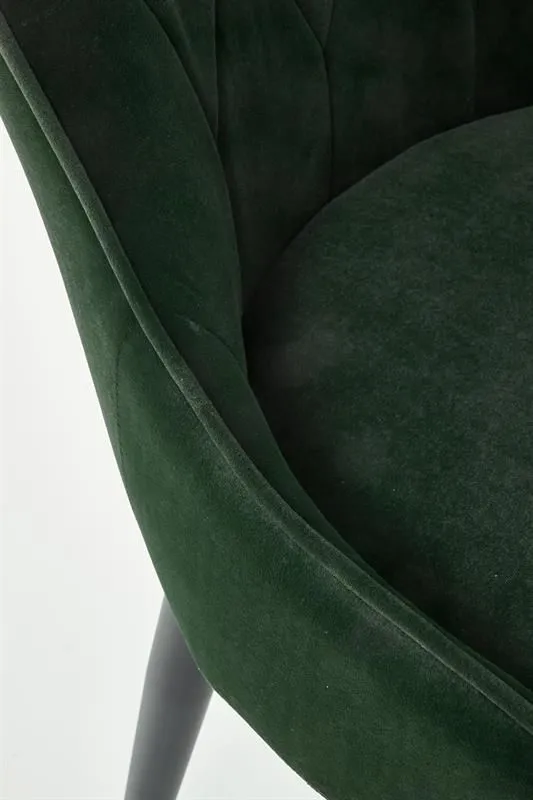 Krzesło K366 VELVET ciemno zielone na metalowych nogach | MIRAT. styl GLAMOUR