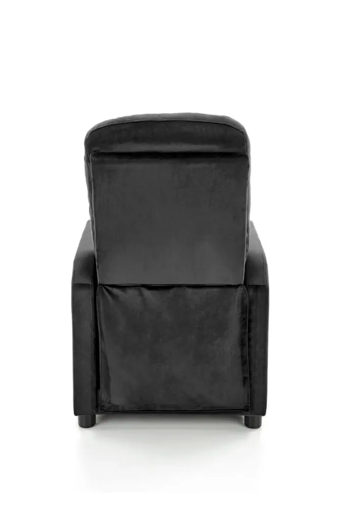Fotel FELIPE 2 VELVET czarny z funkcją relaks | MIRAT. styl LOFT
