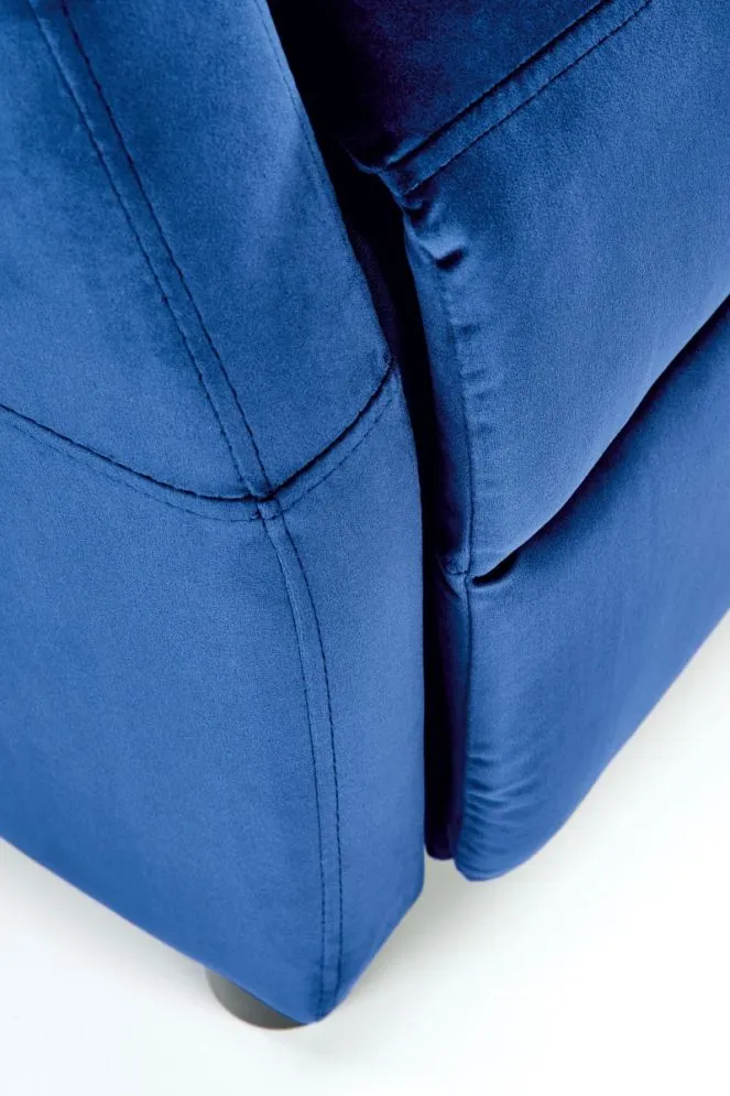 Fotel do salonu FELIPE 2 VELVET granatowy z funkcją relaks | MIRAT. styl LOFT