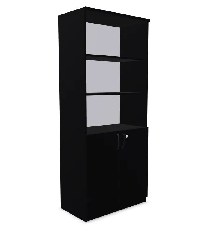 Regał biurowy EASY SPACE CABINET HO 5-OH 80cm czarny zamykany I sklep meblowy MIRAT.