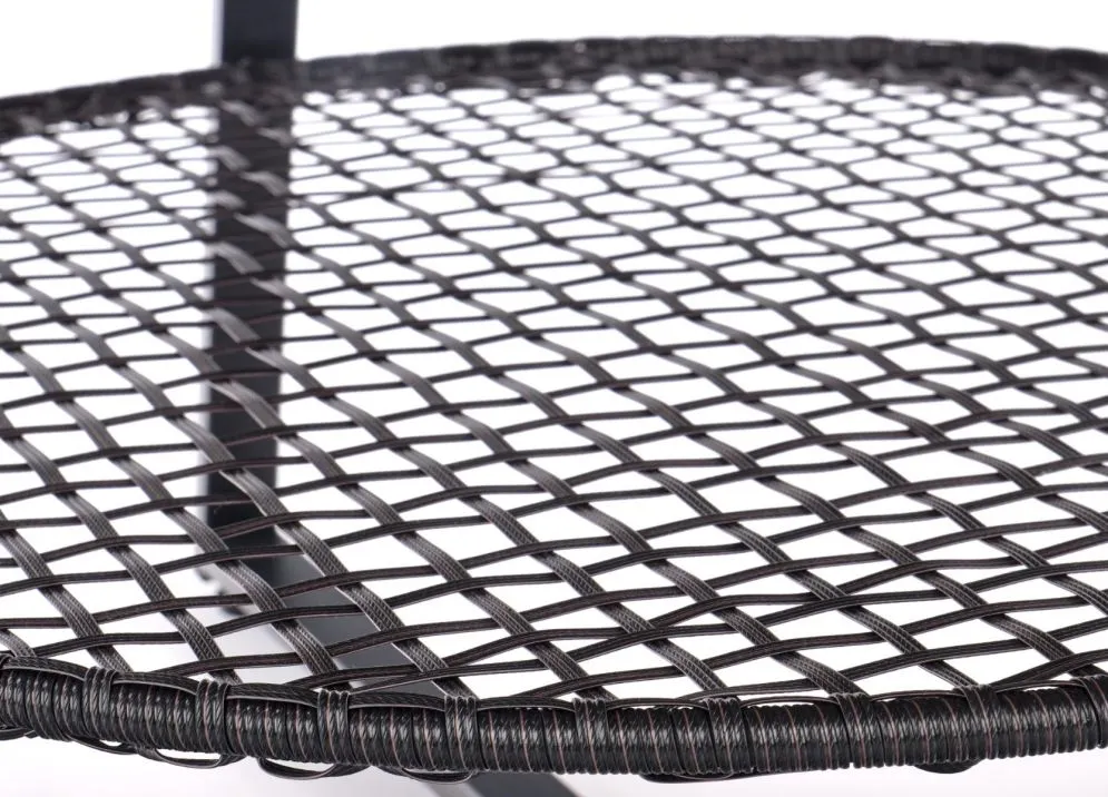 Stolik kawowy FLORENCE 80x80 dąb/czarny okrągły do salonu | MIRAT. styl LOFT