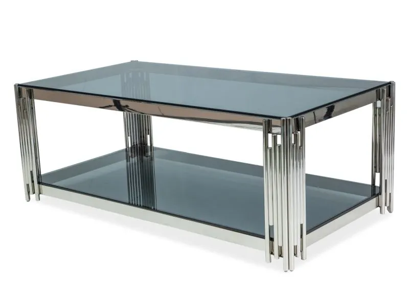 Ława FOSSIL A 120x60 srebrna elegancka w stylu glamour | MIRAT. w stylu GLAMOUR kolekcja