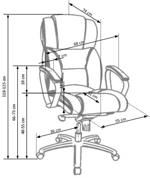 Fotel biurowy FOSTER czarny skórzany z mechanizmem multiblock | MIRAT.