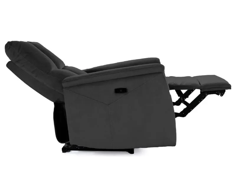 Czarny fotel masujący z podgrzewaniem i USB Neptun M Velvet | MIRAT
