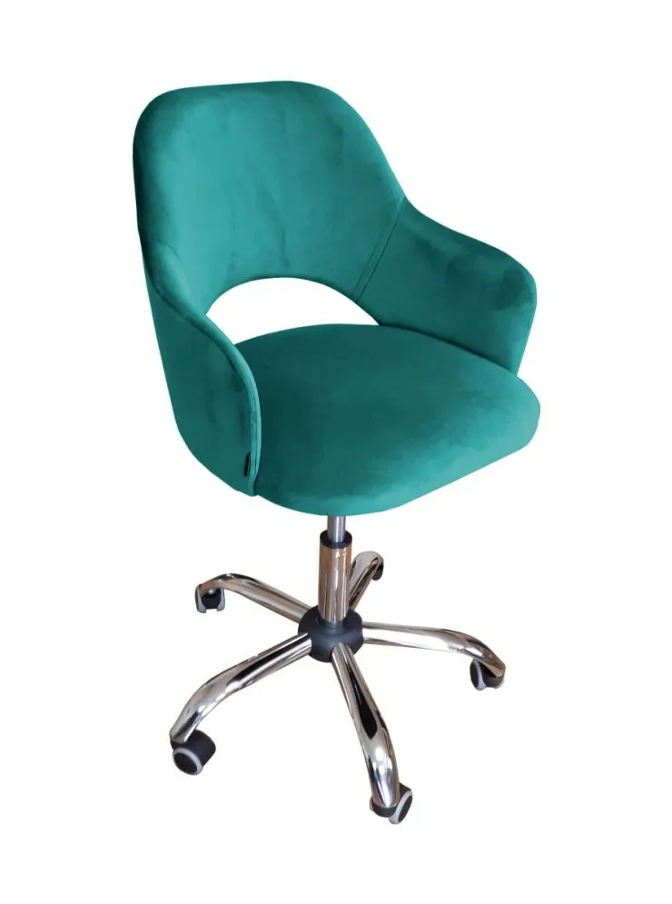Fotel IZMA VELVET morski tapicerowany | MIRAT.