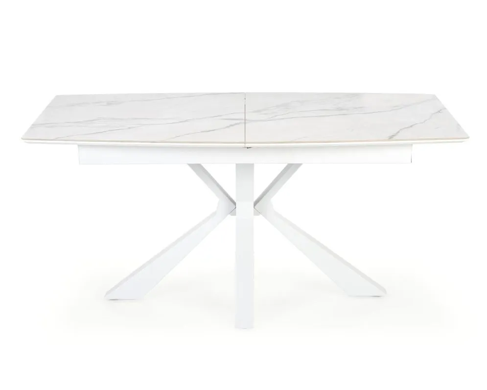 Stół rozkładany VIVALDI 160(200)x89 biały marmur w stylu glamour | MIRAT.