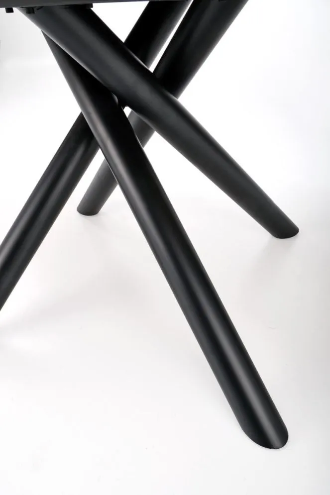 Stół DERRICK 160(200)x90 dąb/czarny rozkładany w stylu loft | MIRAT. styl LOFT