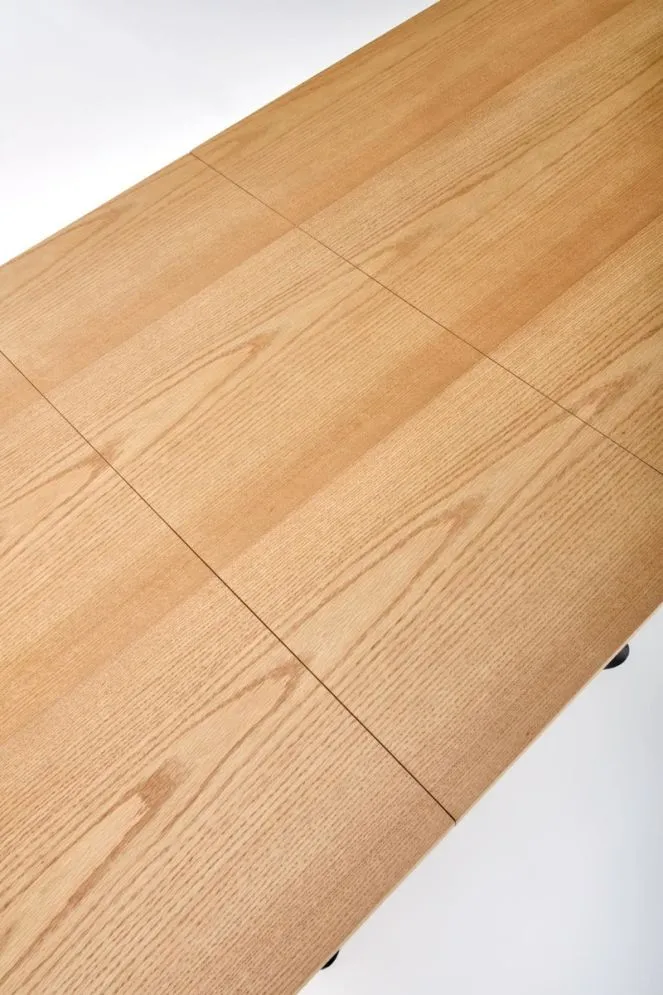 Stół DERRICK 160(200)x90 dąb/czarny rozkładany w stylu loft | MIRAT. styl LOFT