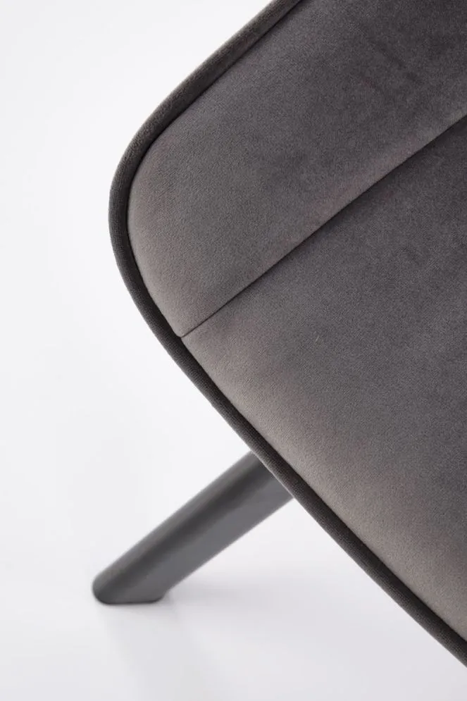 Krzesło tapicerowane K520 VELVET szare obrotowe I sklep meblowy MIRAT. styl LOFT