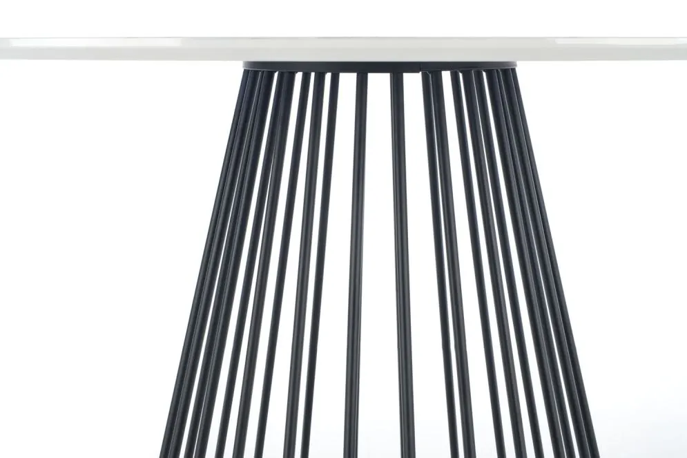 Stół okrągły BRODWAY 110x110 biały marmur/czarny designerski I sklep meblowy MIRAT. styl LOFT