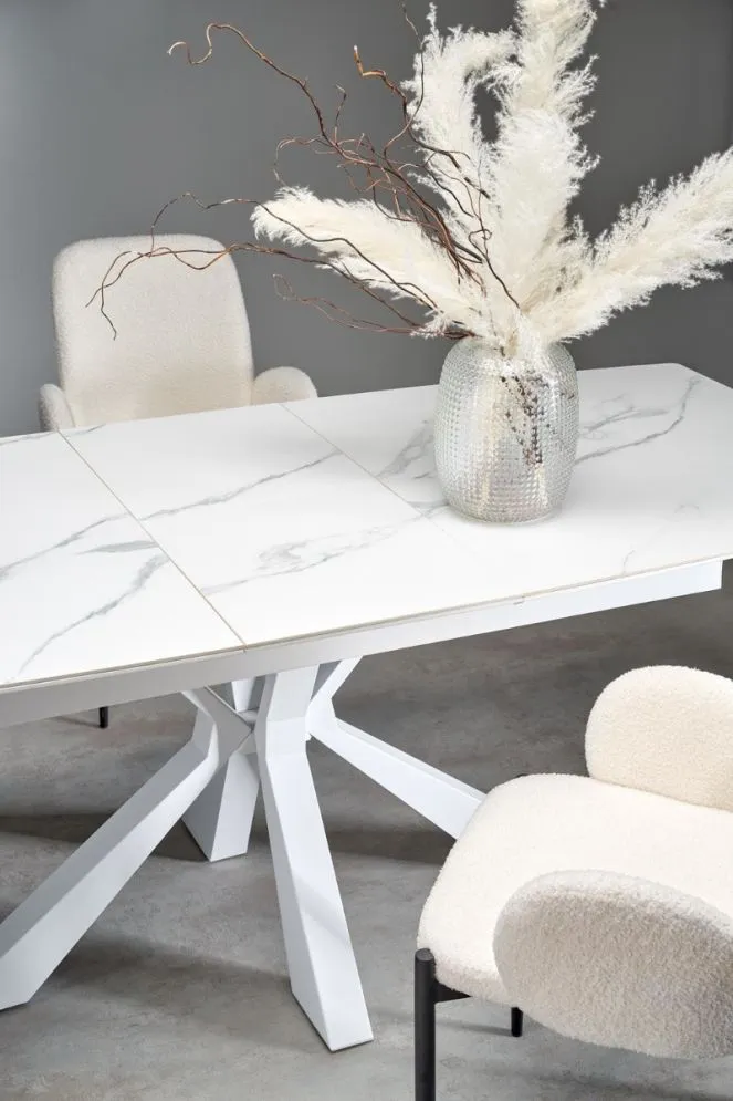 Krzesło tapicerowane K477 kremowe na metalowych nogach | MIRAT. styl LOFT