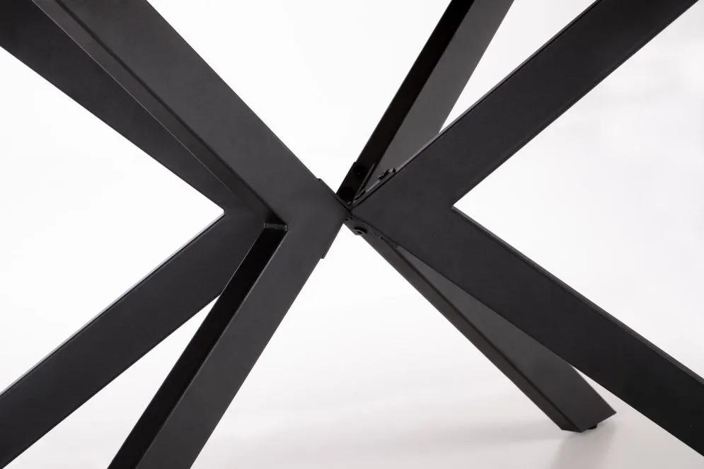 Stół rozkładany LEGARTO 160(200)x90 dąb/czarny na designerskiej podstawie | MIRAT. styl LOFT