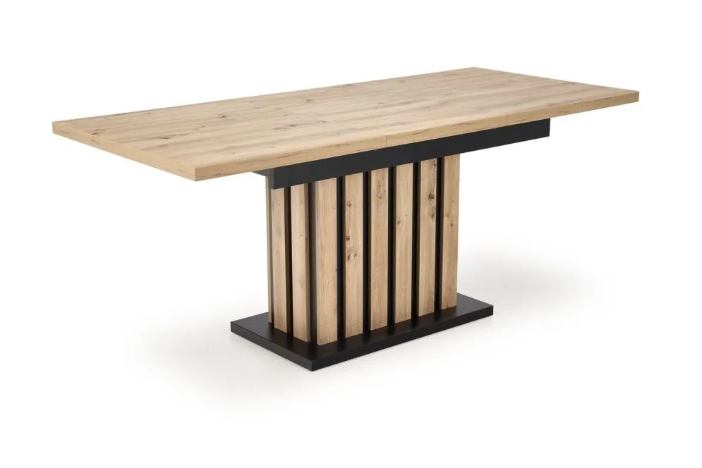 Stół rozkładany LAMELLO 160(210)x90 dąb artisan/czarny z lamelami I sklep meblowy MIRAT. styl LOFT
