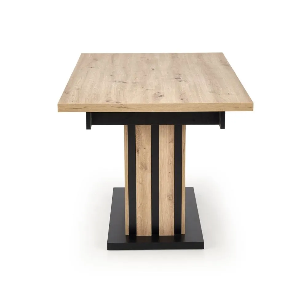 Stół rozkładany LAMELLO 160(210)x90 dąb artisan/czarny z lamelami I sklep meblowy MIRAT. styl LOFT
