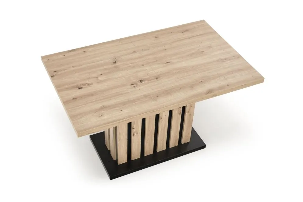 Stół rozkładany LAMELLO 160(210)x90 dąb artisan/czarny z lamelami I sklep meblowy MIRAT. styl LOFT