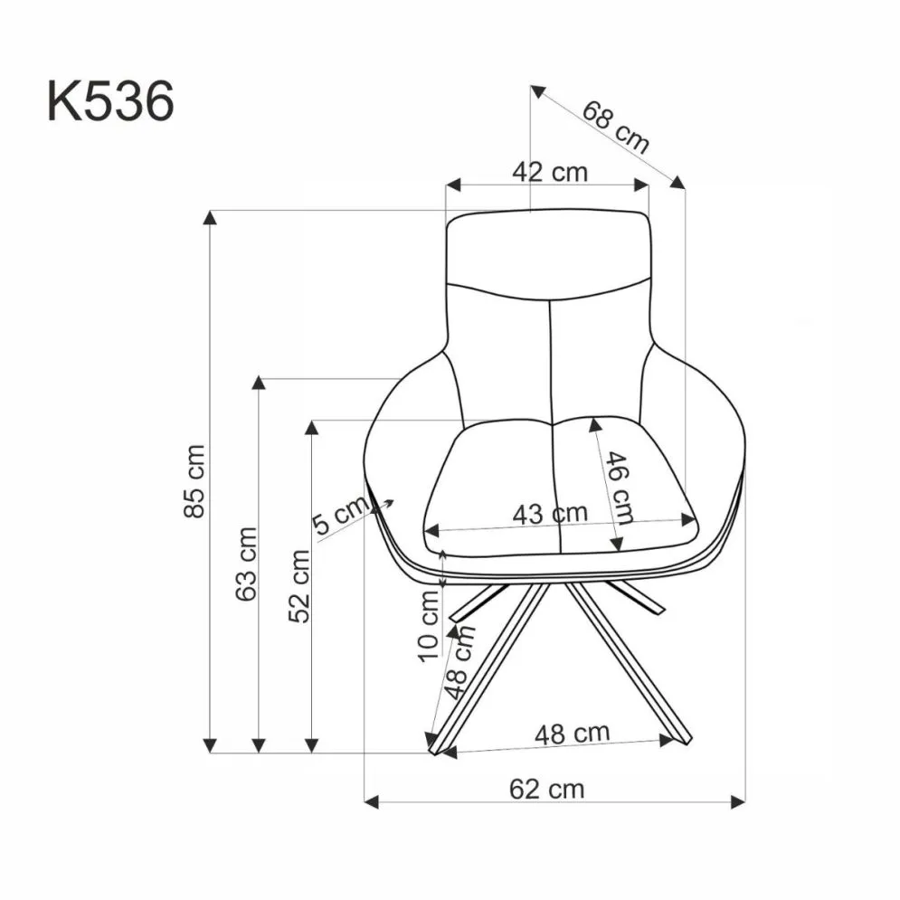 Krzesło tapicerowane K536 beżowe obracane 360° I sklep meblowy MIRAT. styl LOFT