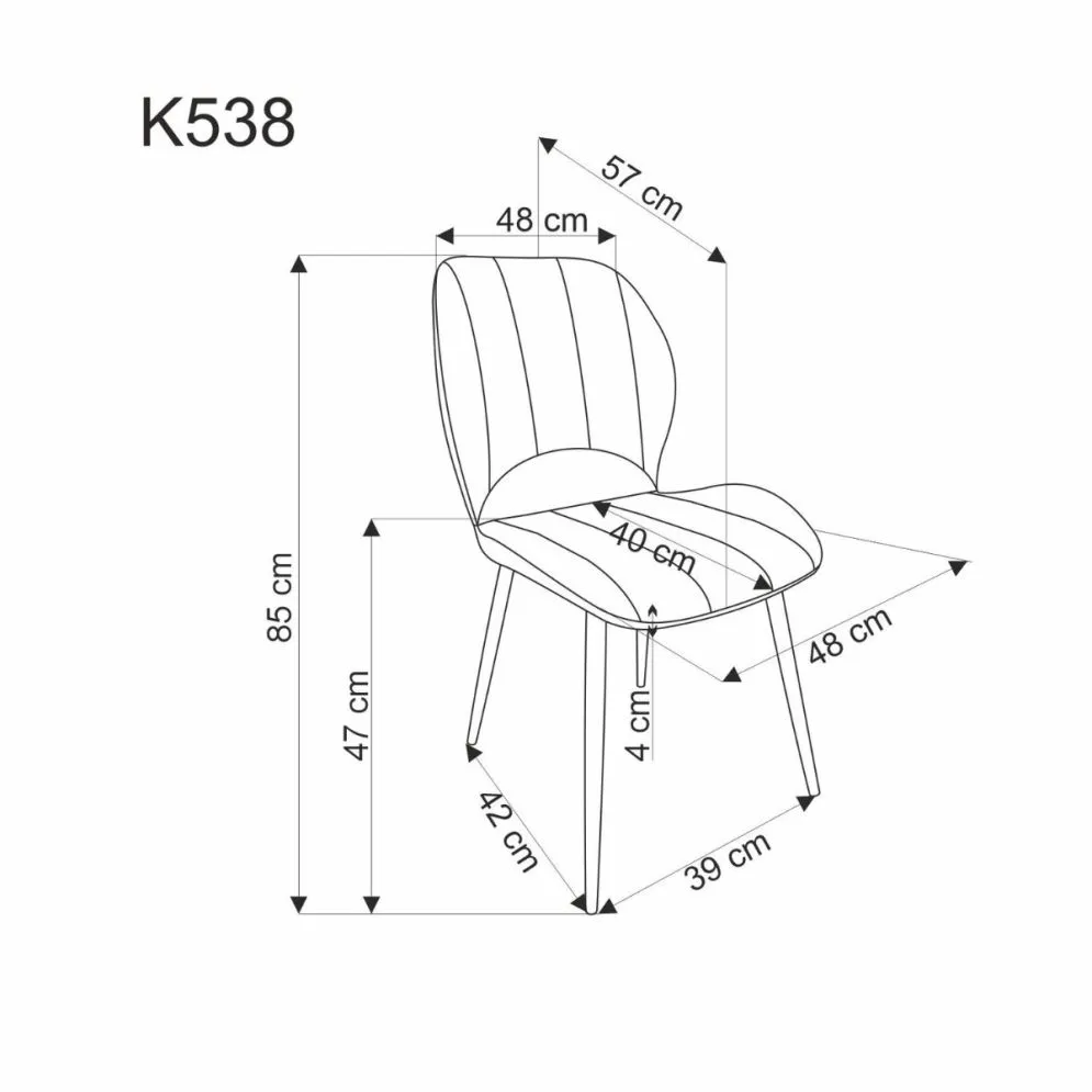 Krzesło tapicerowane K538 VELVET zielone glamour I sklep meblowy MIRAT. styl GLAMOUR, LOFT