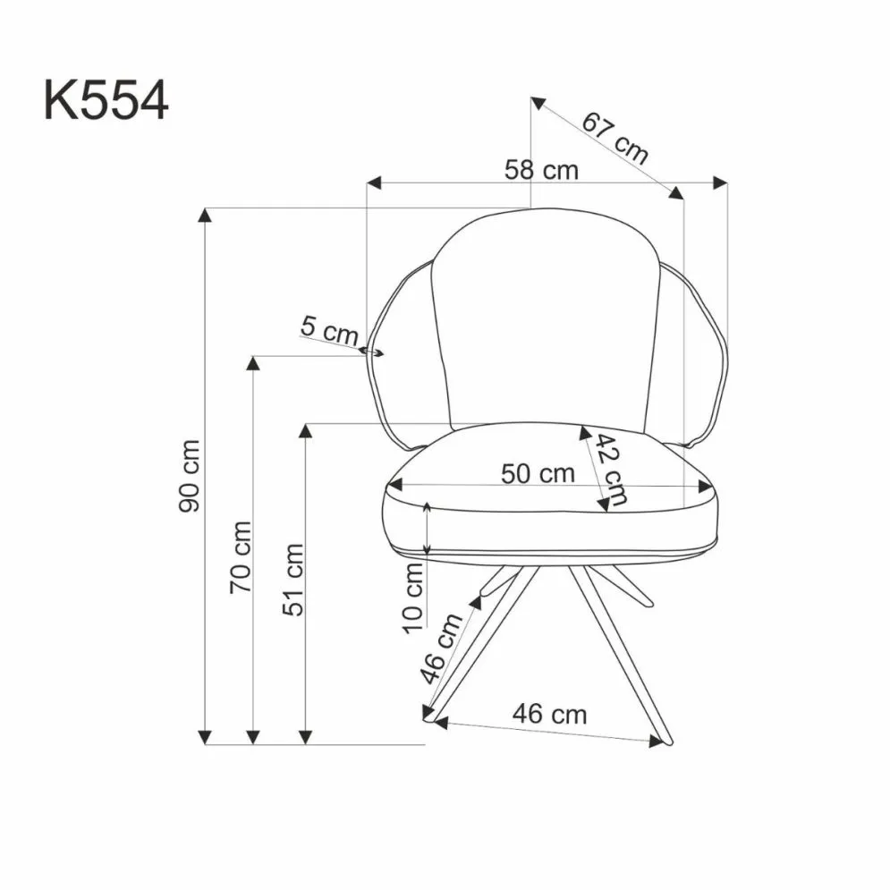 Krzesło tapicerowane K554 brązowe/beżowe obracane o 180° I sklep meblowy MIRAT. styl LOFT