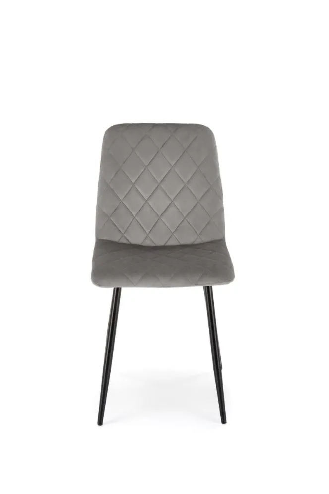 Krzesło tapicerowane K525 VELVET szare na metalowych nogach I sklep meblowy MIRAT. styl GLAMOUR, LOFT