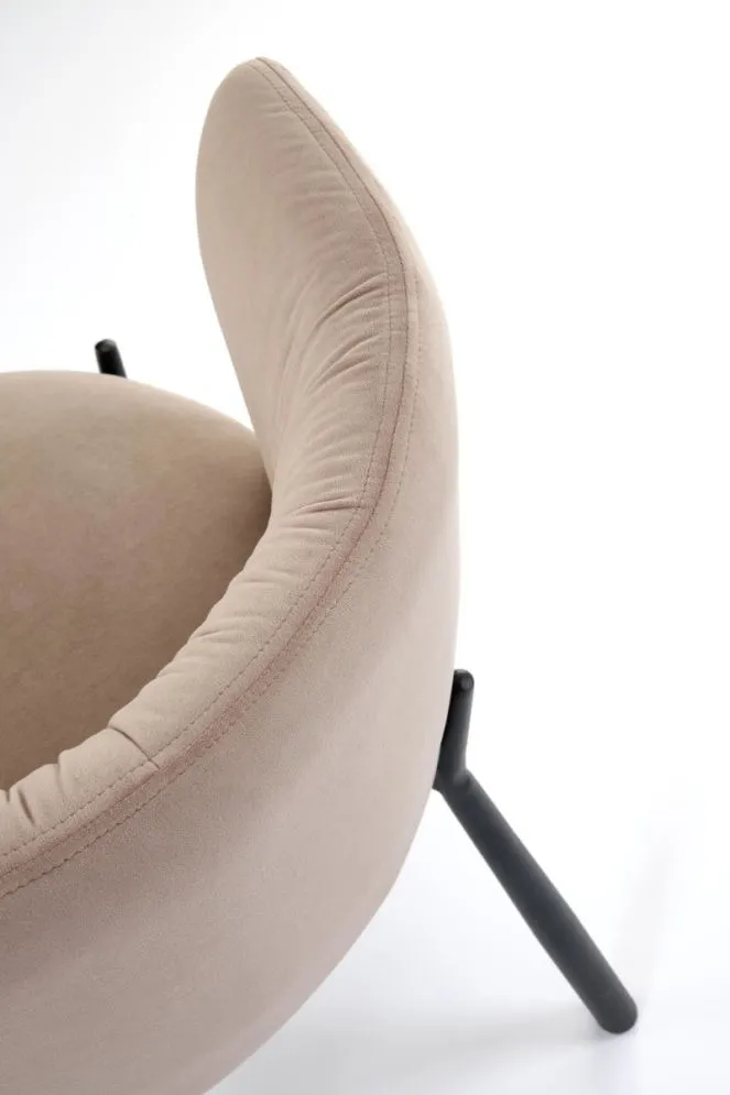 Krzesło tapicerowane K531 VELVET beżowe na metalowych nogach I sklep meblowy MIRAT. styl LOFT