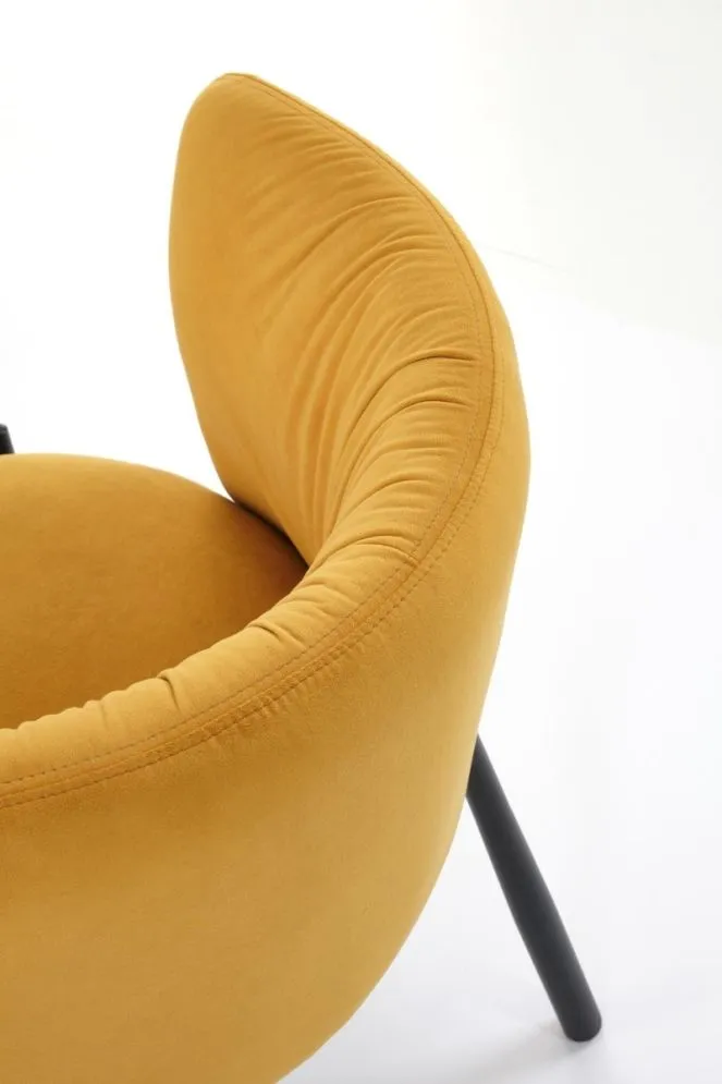 Krzesło tapicerowane K531 VELVET musztardowe welurowe I sklep meblowy MIRAT. styl LOFT