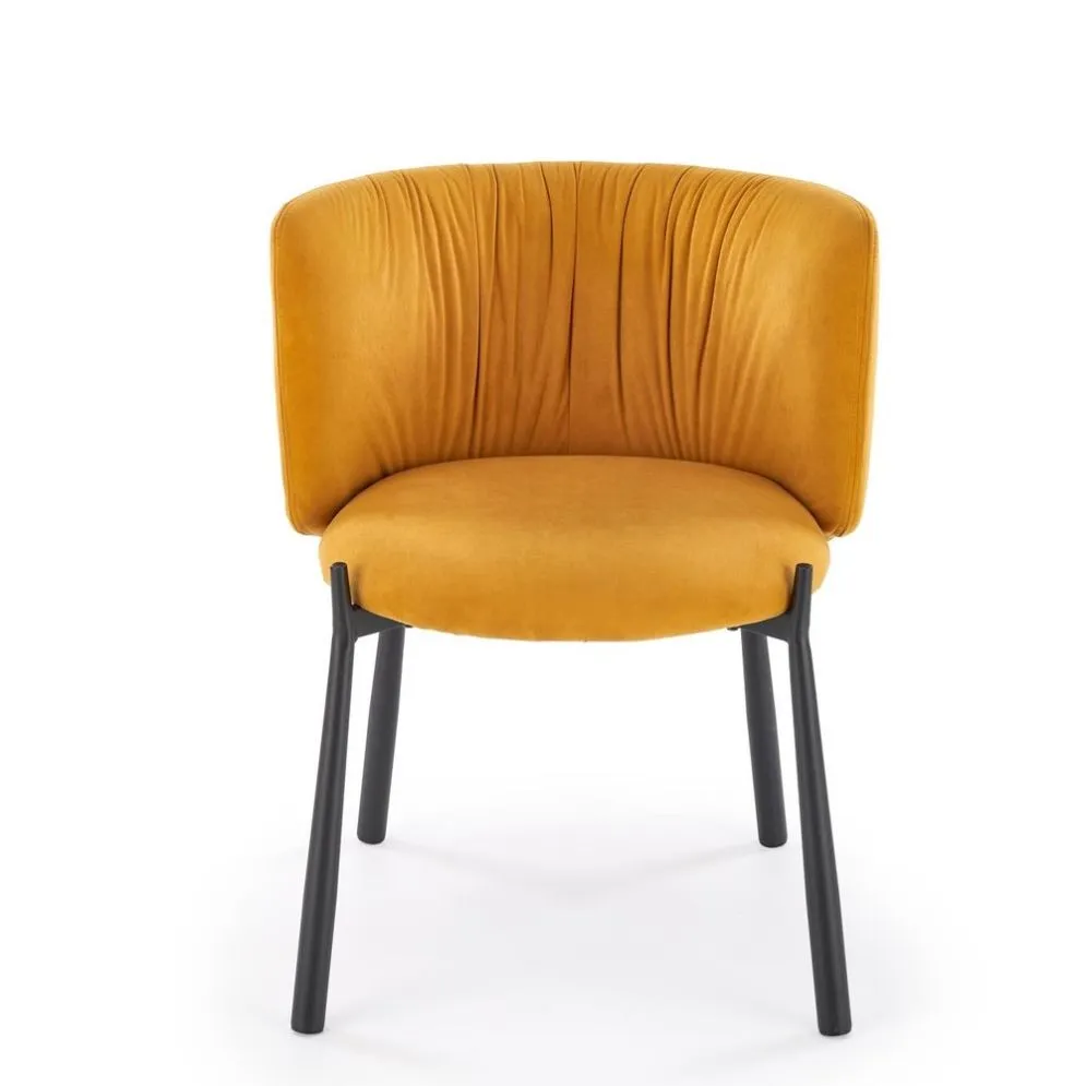 Krzesło tapicerowane K531 VELVET musztardowe welurowe I sklep meblowy MIRAT. styl LOFT