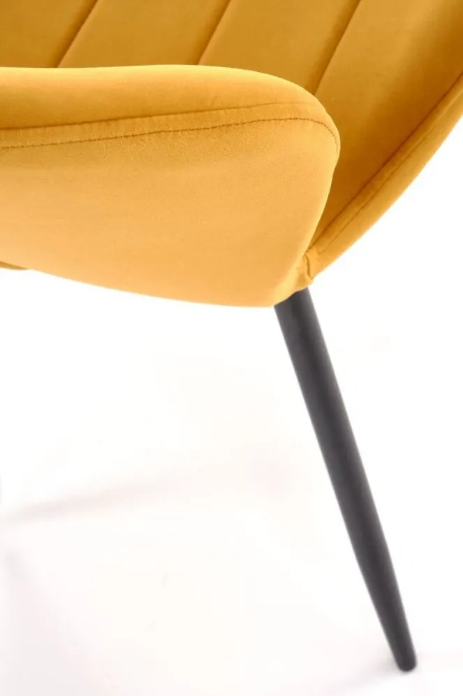 Krzesło tapicerowane K538 VELVET musztardowe do salonu I sklep meblowy MIRAT. styl GLAMOUR, LOFT