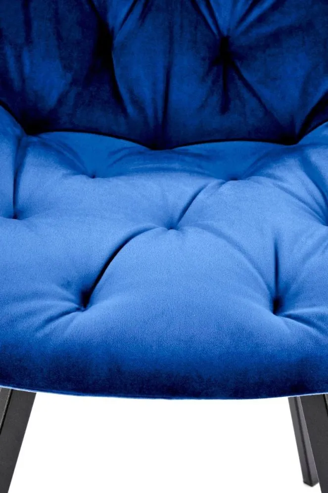 Krzesło tapicerowane K519 VELVET granatowe obracane welurowe I sklep meblowy MIRAT. styl GLAMOUR