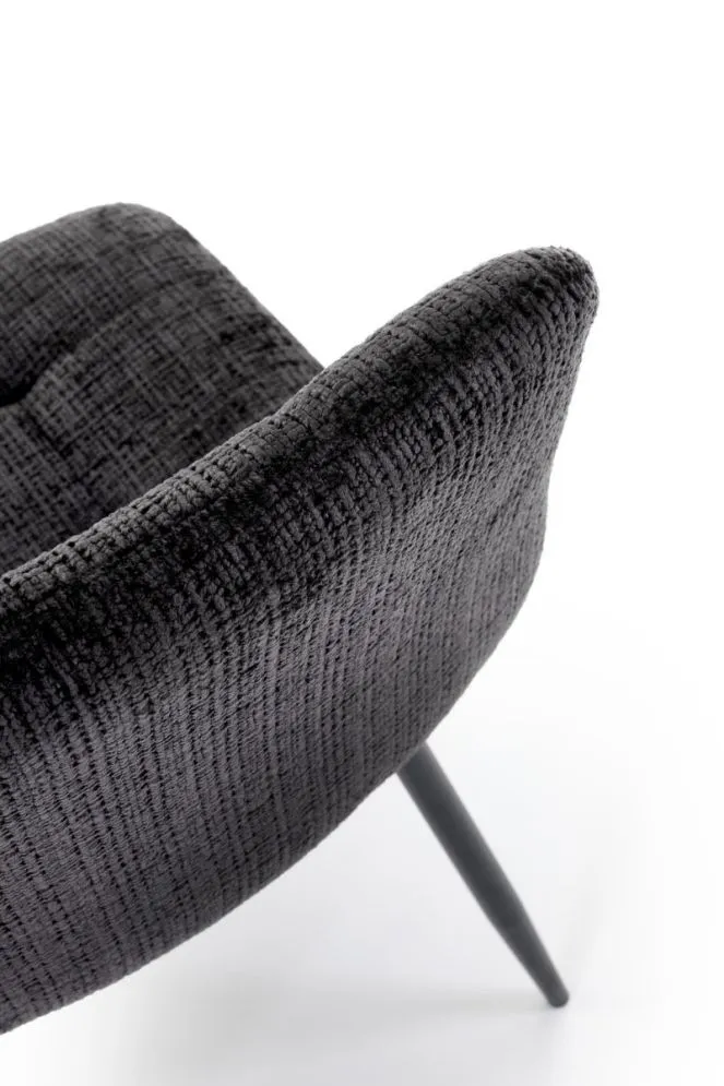 Krzesło tapicerowane K547 czarne na metalowych nogach I sklep meblowy MIRAT. styl LOFT