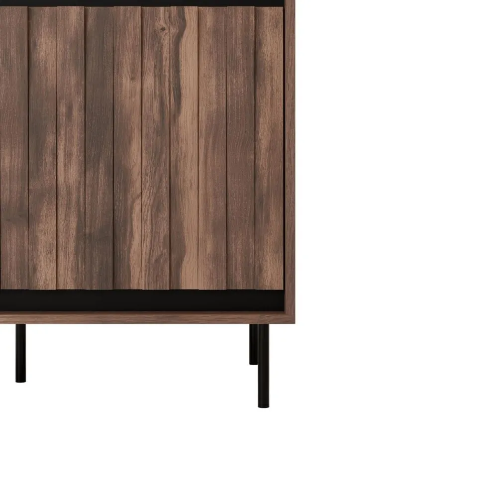 Szafa SWING S-1 orzech/czarna dwudrzwiowa I sklep meblowy MIRAT. styl LOFT kolekcja SWING