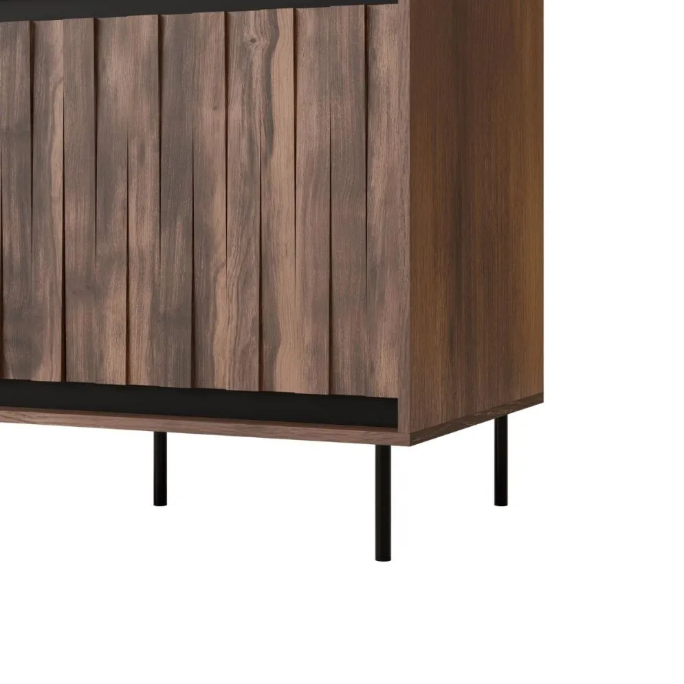 Szafa SWING S-1 orzech/czarna dwudrzwiowa I sklep meblowy MIRAT. styl LOFT kolekcja SWING