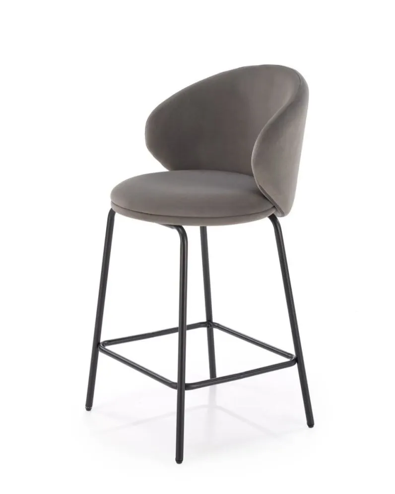 Hoker H-121 VELVET szary na metalowych nogach I sklep meblowy MIRAT. styl GLAMOUR, LOFT