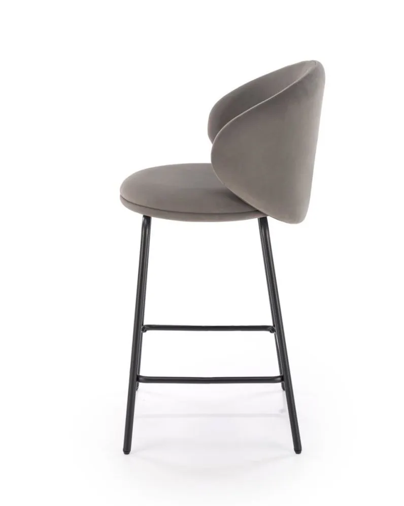 Hoker H-121 VELVET szary na metalowych nogach I sklep meblowy MIRAT. styl GLAMOUR, LOFT