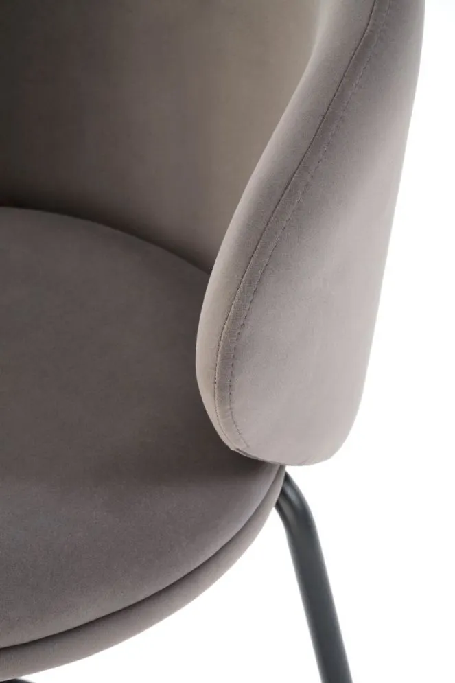 Hoker H-121 VELVET szary na metalowych nogach I sklep meblowy MIRAT. styl GLAMOUR, LOFT