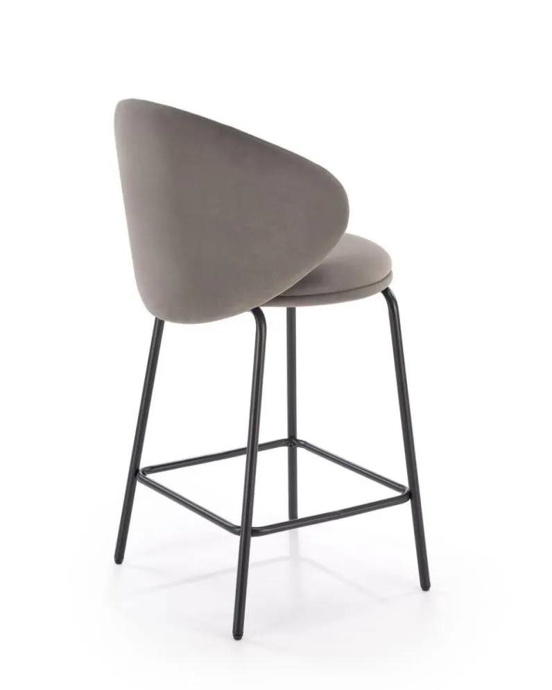 Hoker H-121 VELVET szary na metalowych nogach I sklep meblowy MIRAT. styl GLAMOUR, LOFT