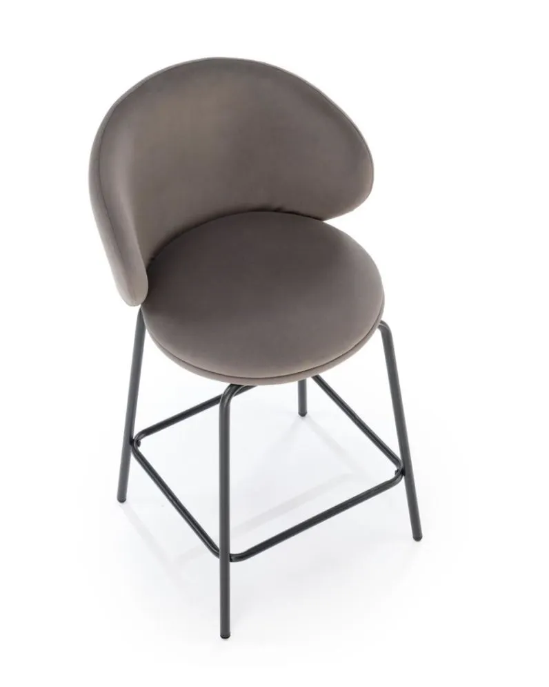 Hoker H-121 VELVET szary na metalowych nogach I sklep meblowy MIRAT. styl GLAMOUR, LOFT