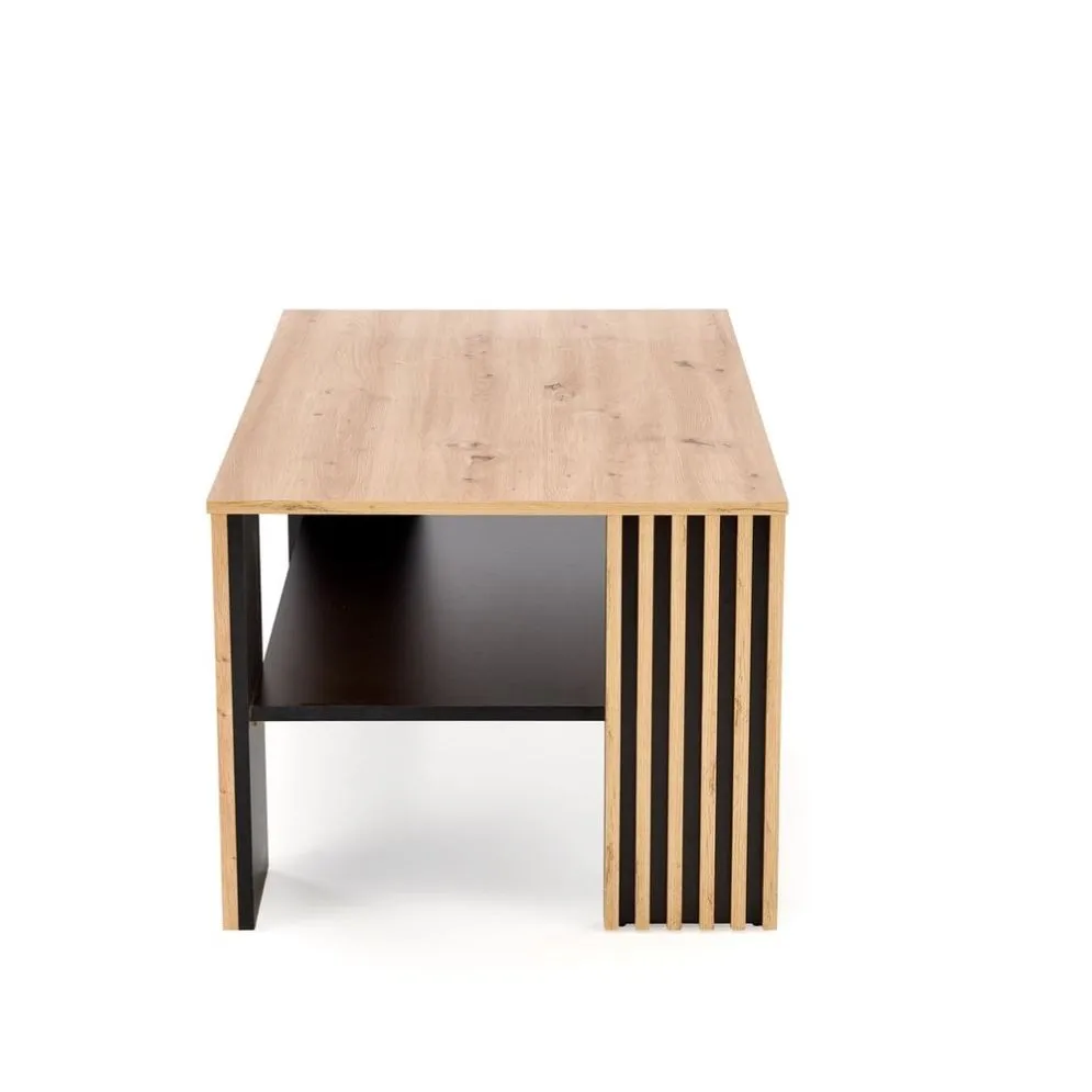 Ława FEMINA 110x65 dąb artisan/czarna - powystawowa I sklep meblowy MIRAT. styl LOFT, SKANDYNAWSKI